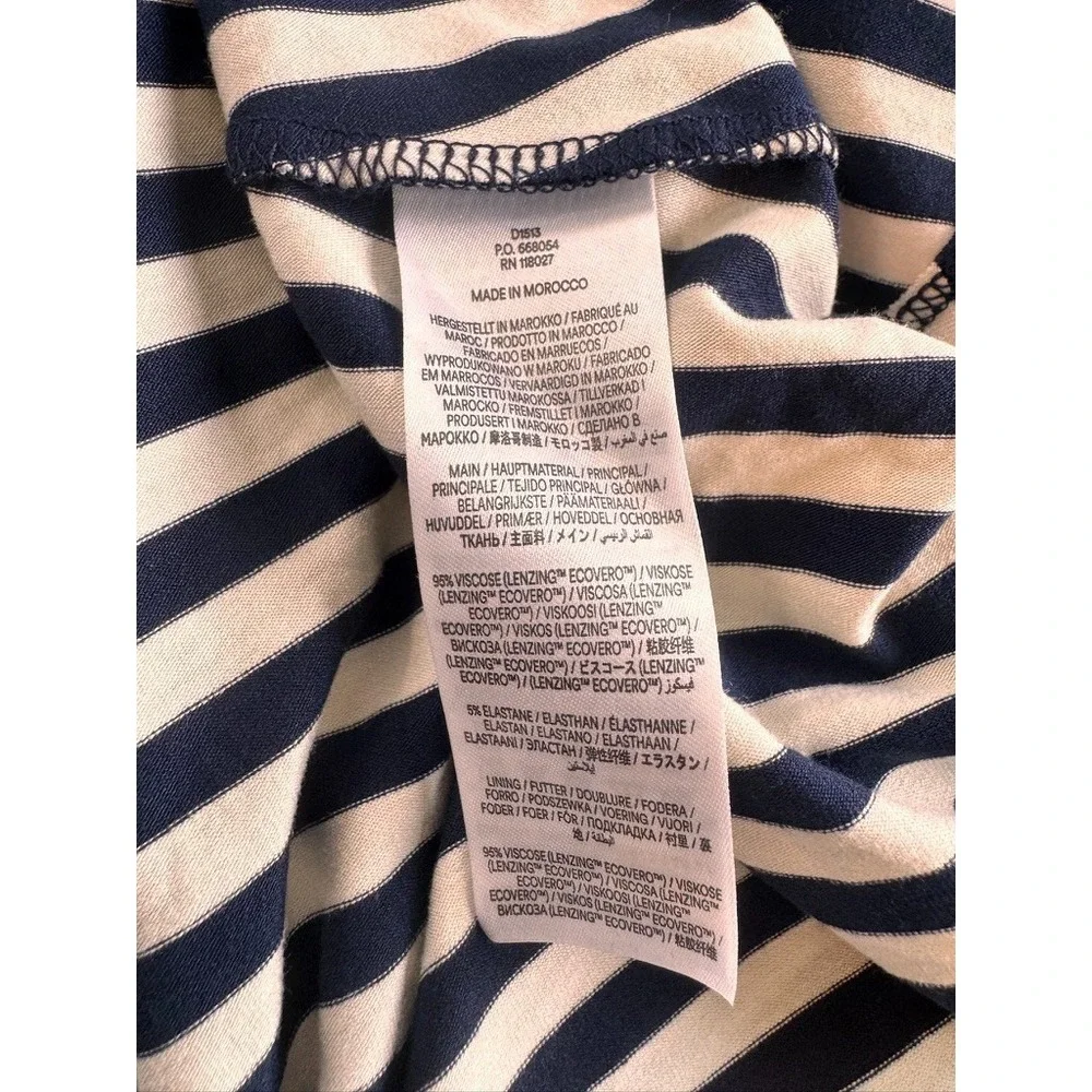 NWoT Boden Women's 20-22R Black White Stripe Elodie Jersey Maxi Dress